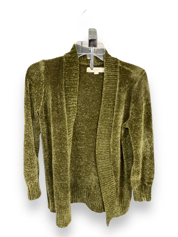 Sweater Cardigan By Loft In Green, Size: S