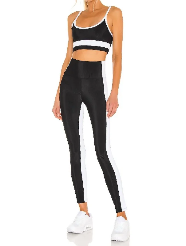 Colorblock Leggings In Black/white