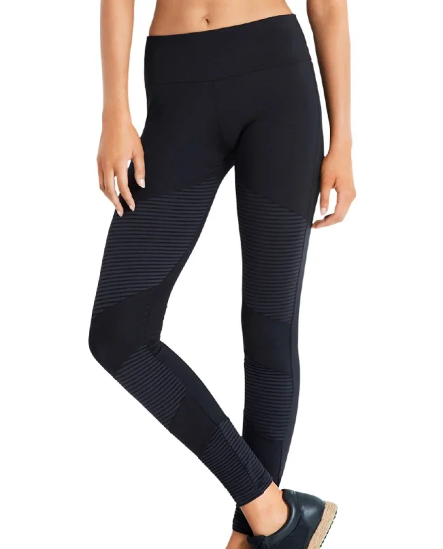 Women's Moto Leggings In Sea Black