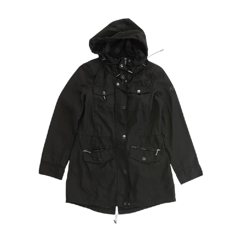 Black Solid Lightweight Coat