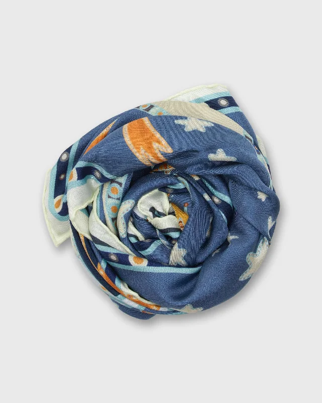 Square Scarf in Blue Astronomy