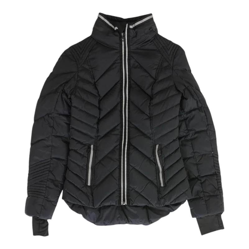 Black Solid Puffer Jacket