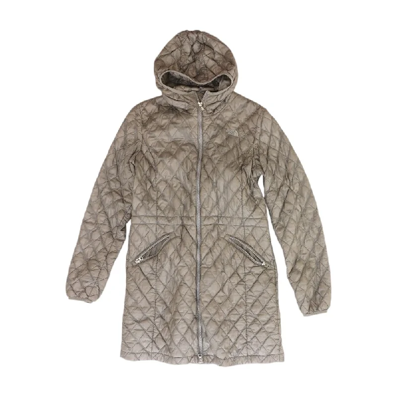 Silver Solid Puffer Coat