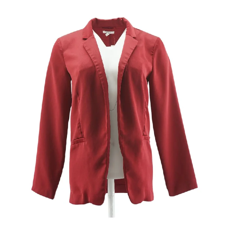 Red Solid Blazer