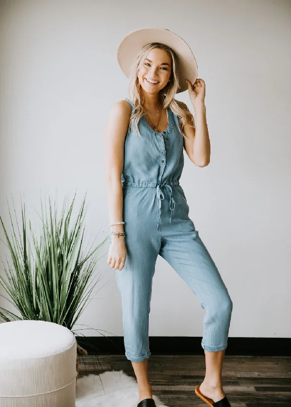 Kaison Pocketed Tencel Jumpsuit