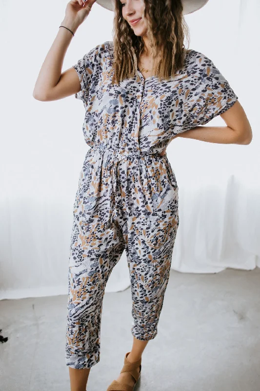 Viviana Abstract Print Jumpsuit