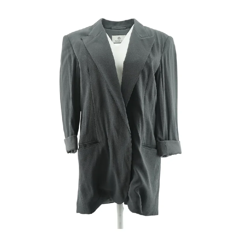 Gray Solid Blazer