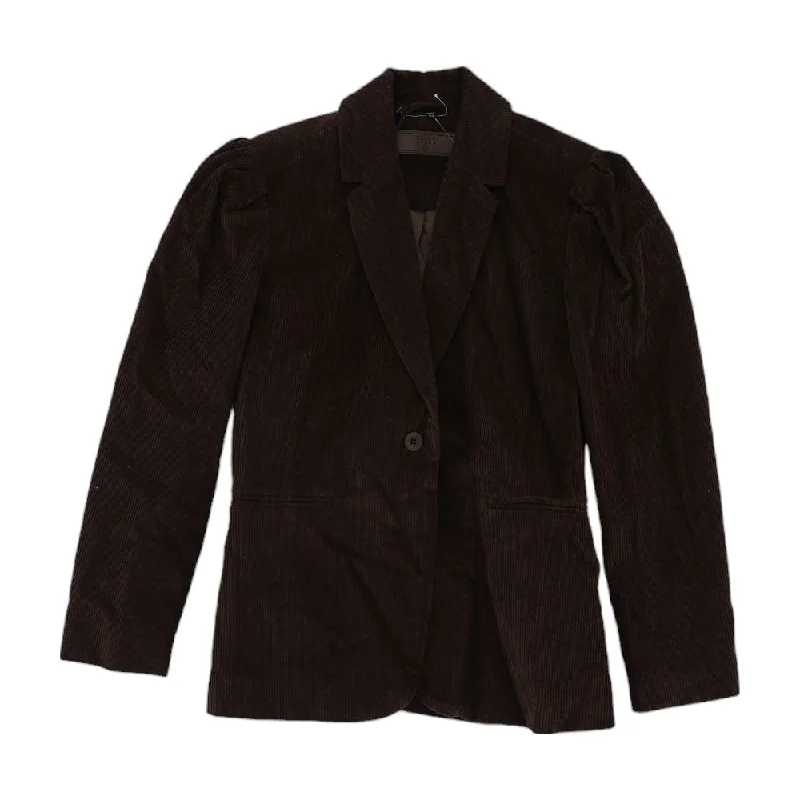 Brown Solid Blazer