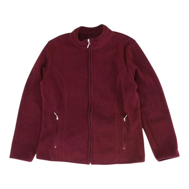 Burgundy Solid Lightweight Jacket