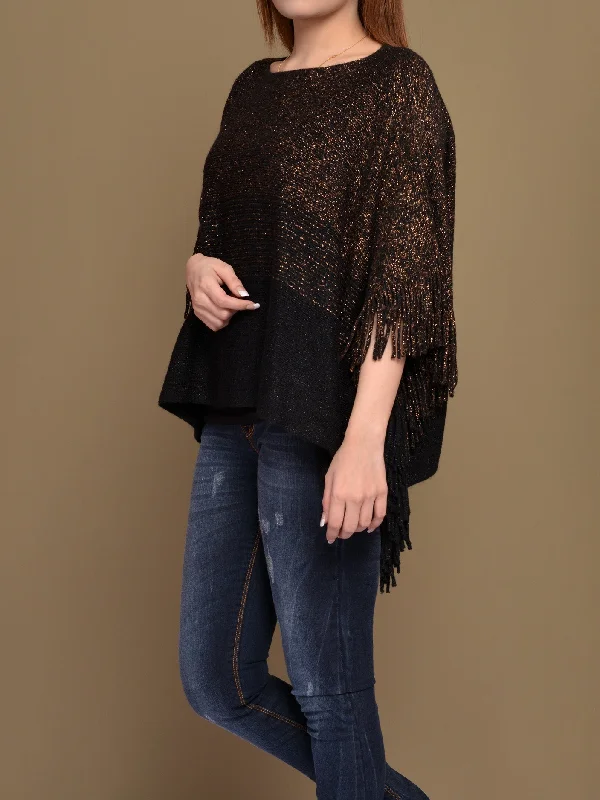 Woolen Shimmer Poncho