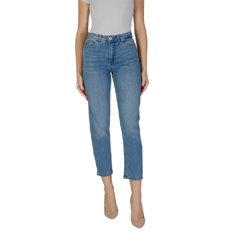 ICHI blue Cotton Jeans & Women's Pant