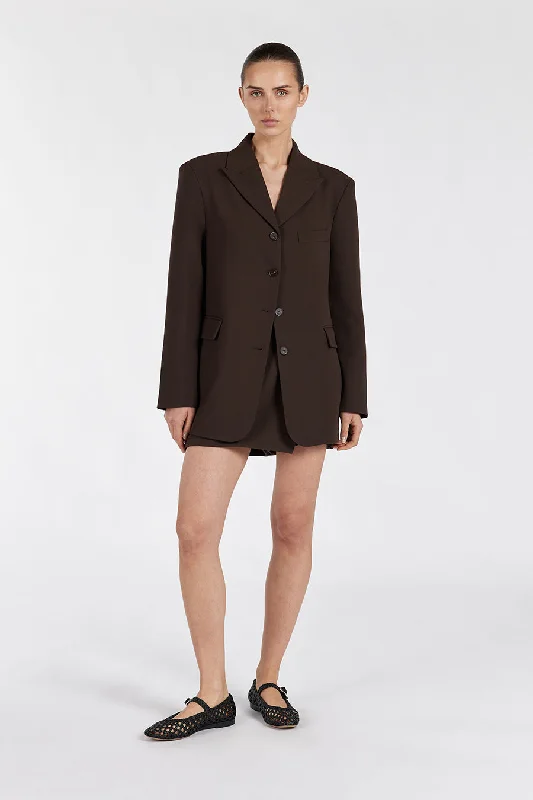 LIV BITTER CHOC BOYFRIEND BLAZER