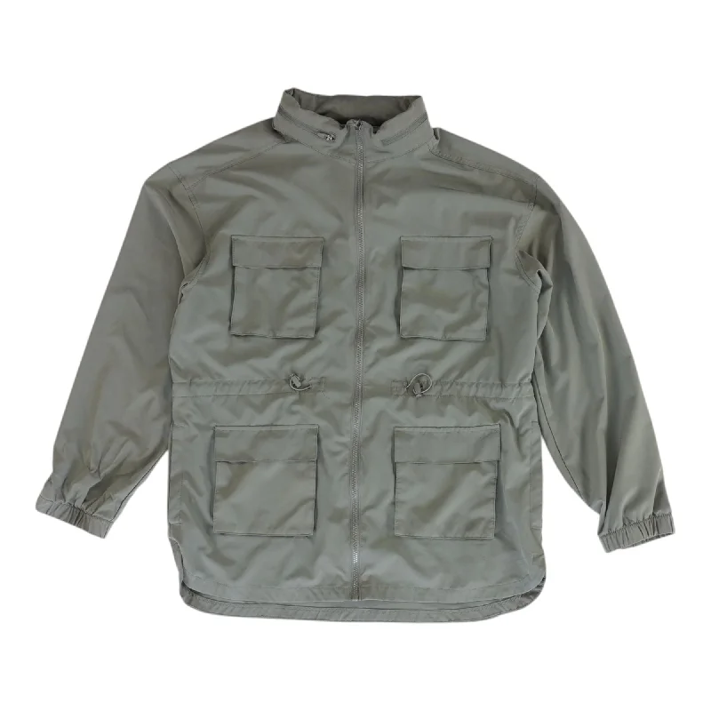 Gray Solid Lightweight Jacket