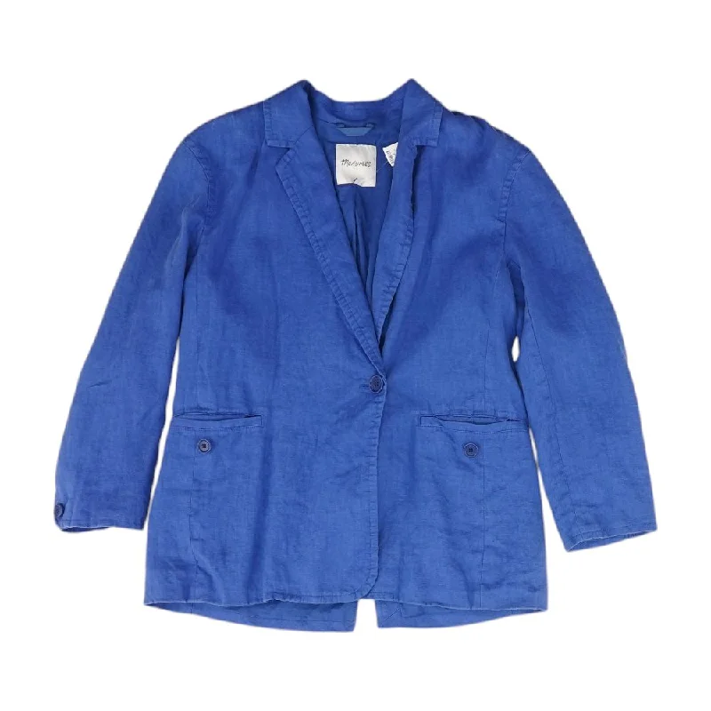 Blue Solid Blazer