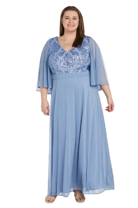 R&M Richards 99399W Long Formal Mother of the Bride Plus Size Dress