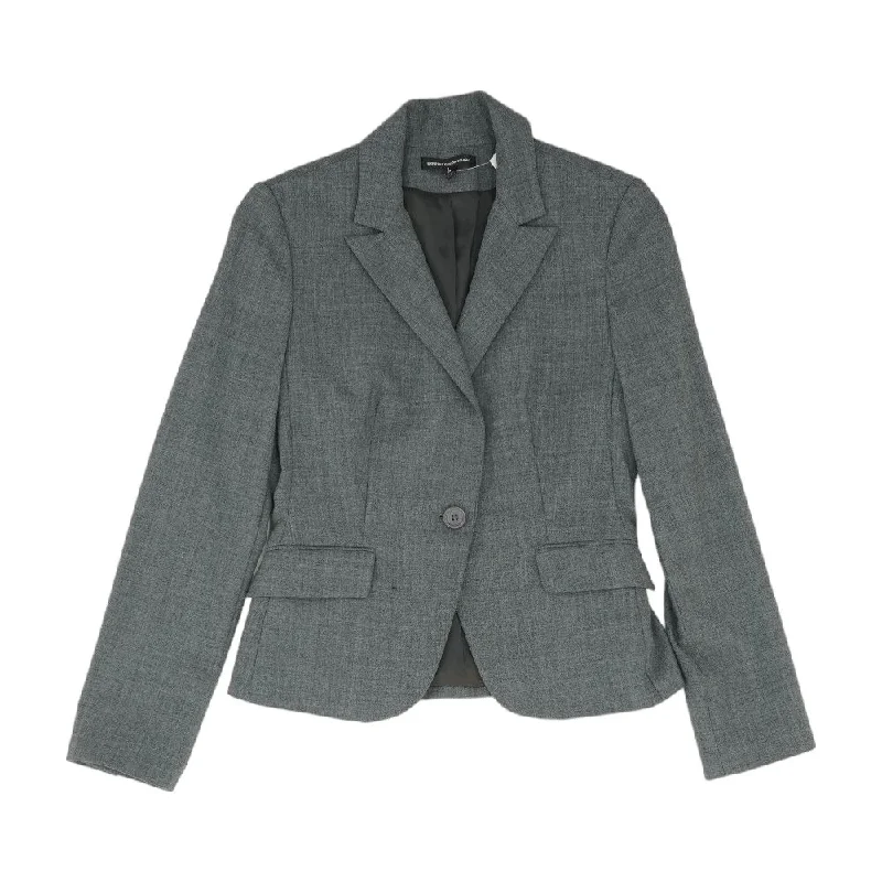 Gray Solid Blazer