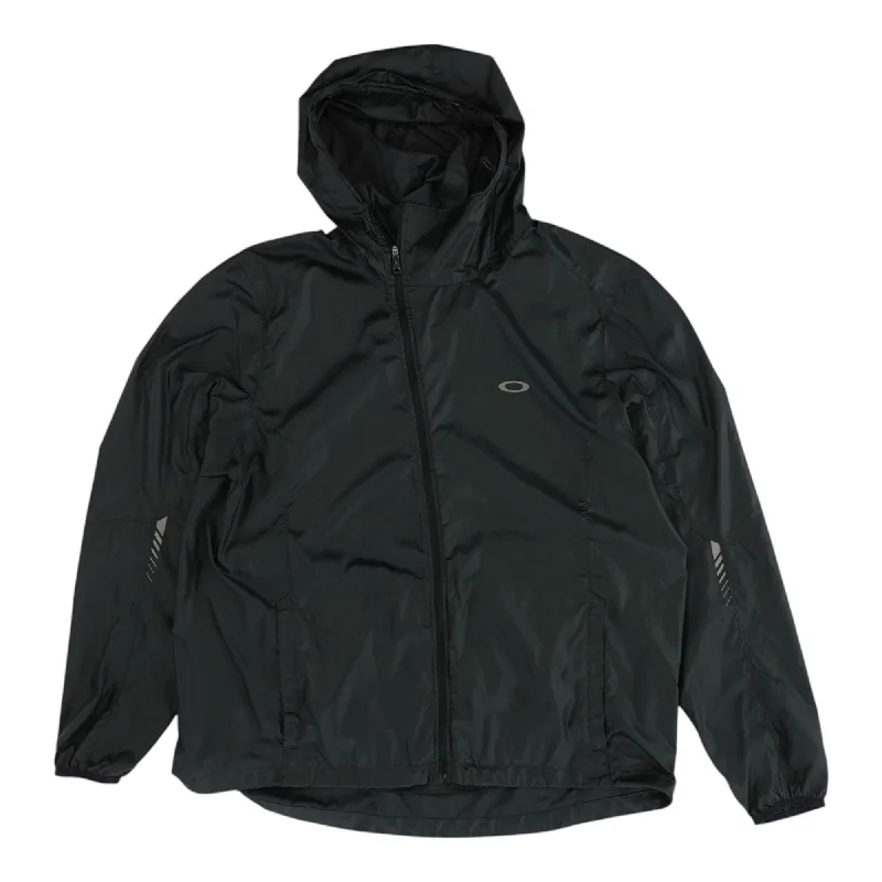 Black Solid Rain Jacket