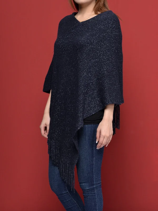 Shimmer Woolen Poncho