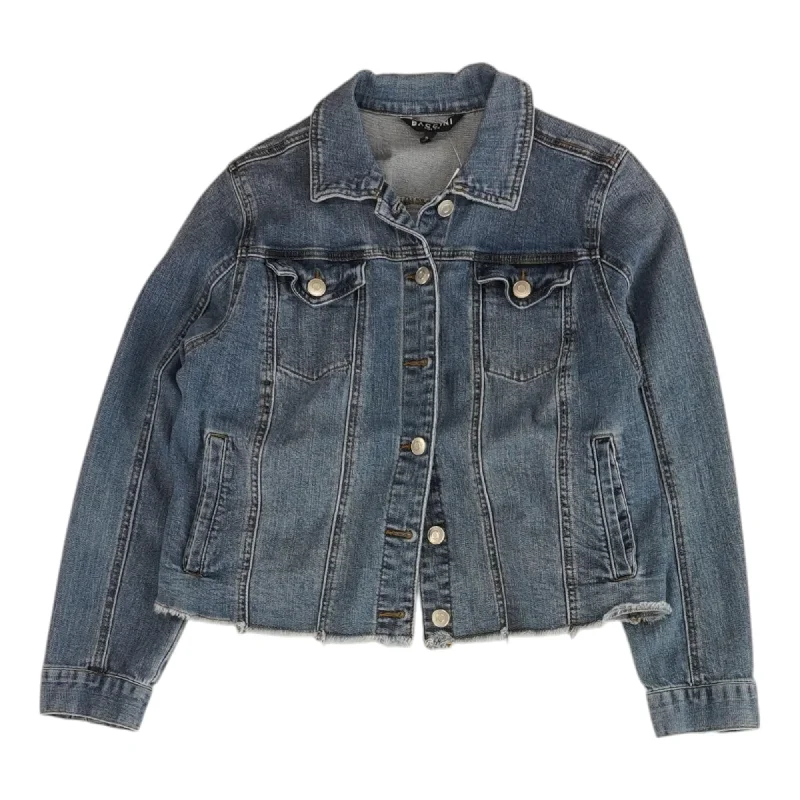 Blue Solid Denim Jacket