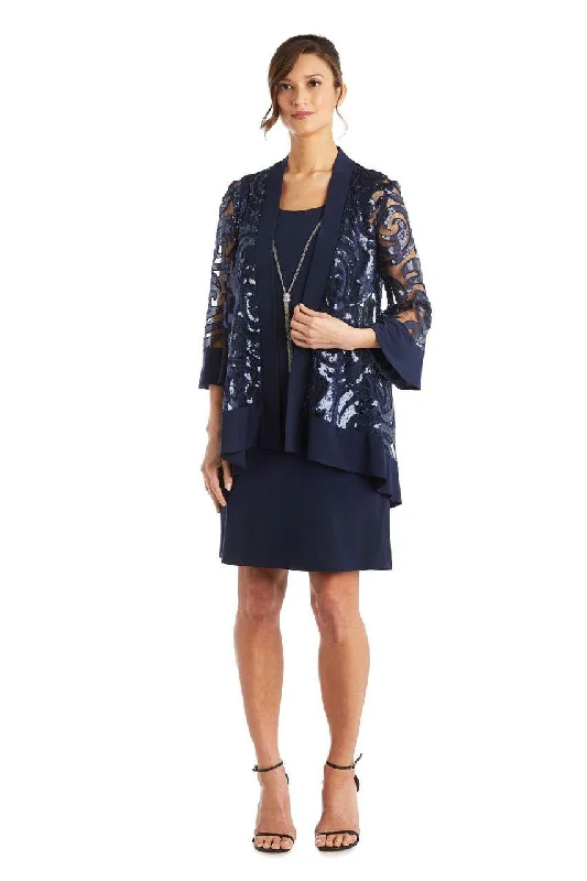 R&M Richards 2342 Short Cocktail Jacket Piece Dress