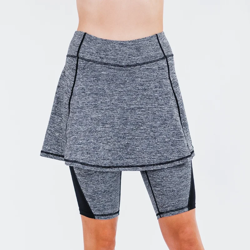 Women's Midi Lycra Sport Skirt With Attached 10" Leggings