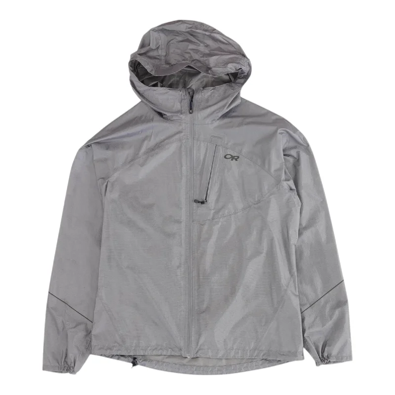 Silver Solid Rain Jacket