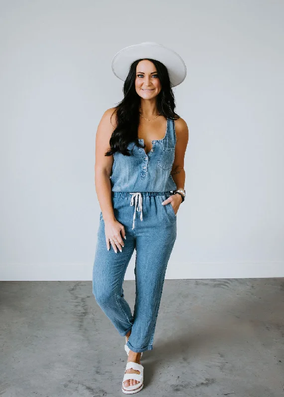 You Know It Denim Jumpsuit