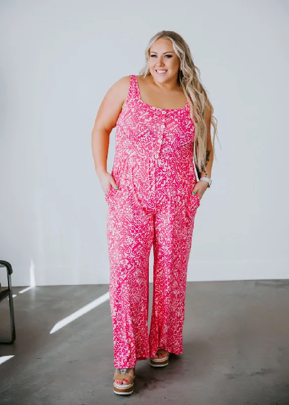 Curvy Petunia Printed Jumpsuit