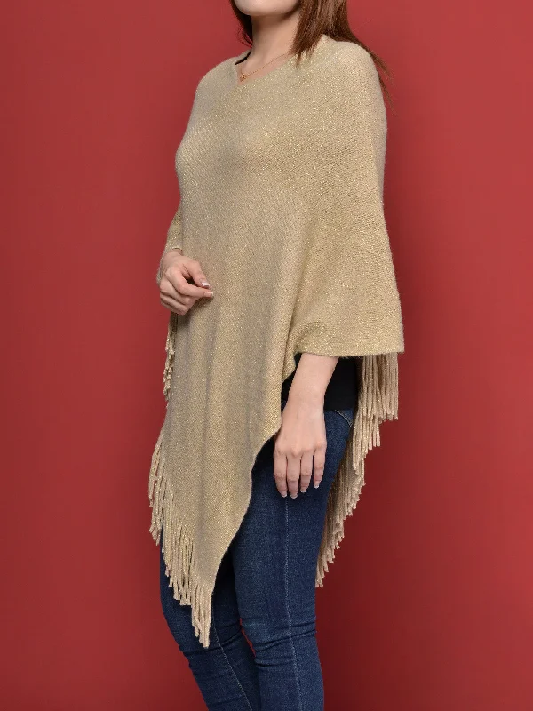 Shimmer Woolen Poncho