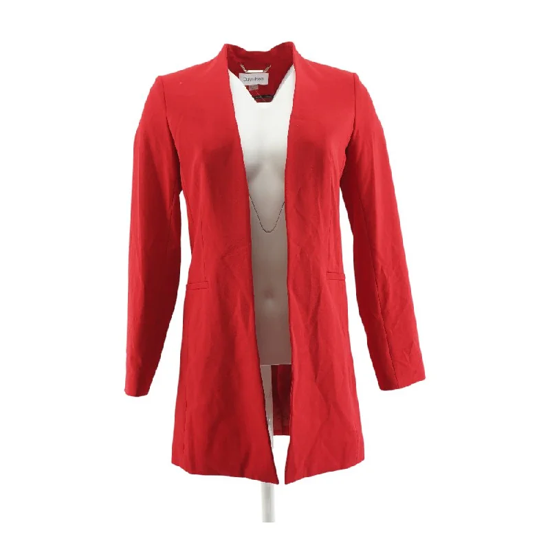 Red Solid Blazer