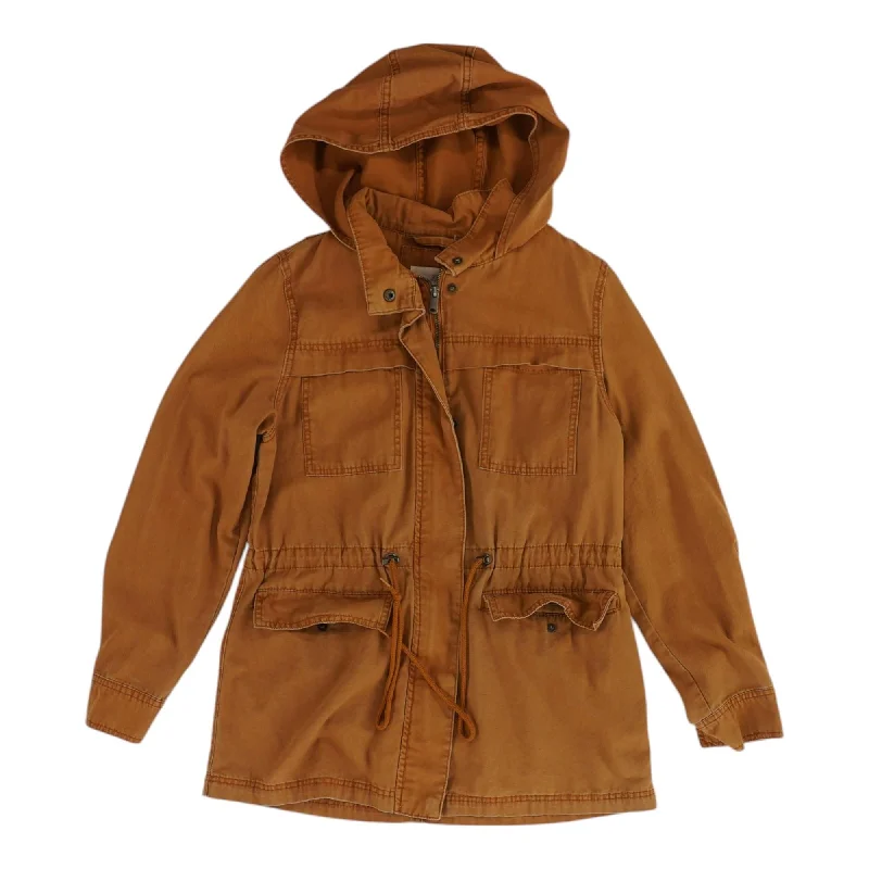 Brown Solid Lightweight Jacket