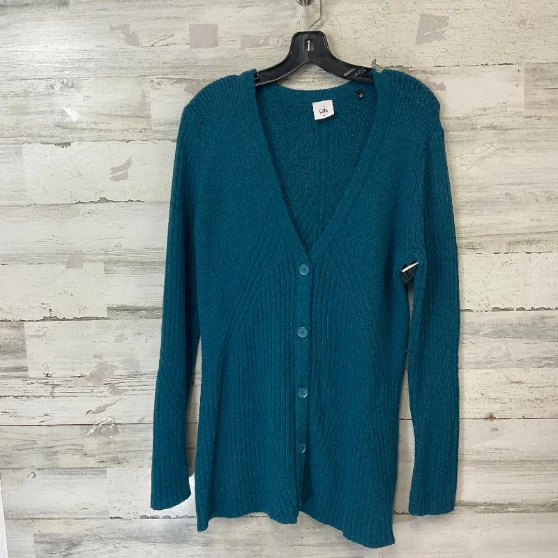 Sweater Cardigan By Cabi In Blue, Size: M