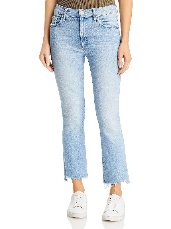 Womens Denim Cutoff Ankle Jeans