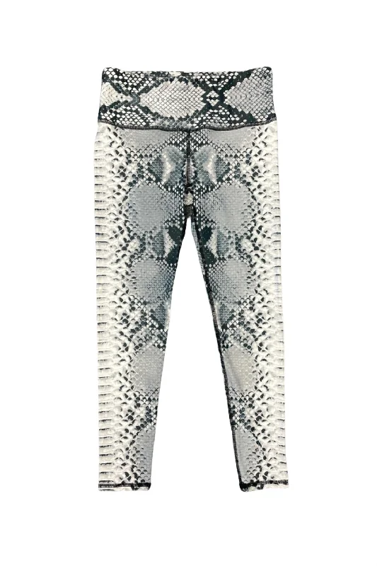 Snake Print Leggings In Grey