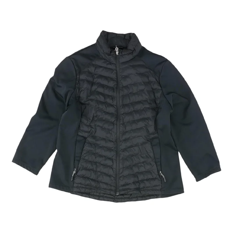 Black Solid Puffer Coat