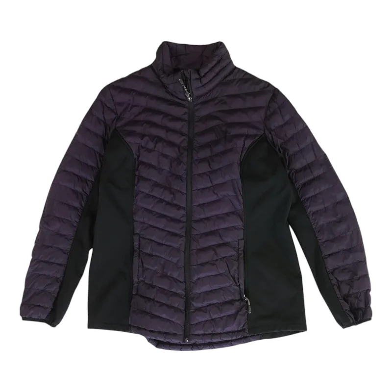 Purple Solid Puffer Jacket