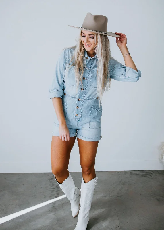 Bridget KanCan Denim Romper