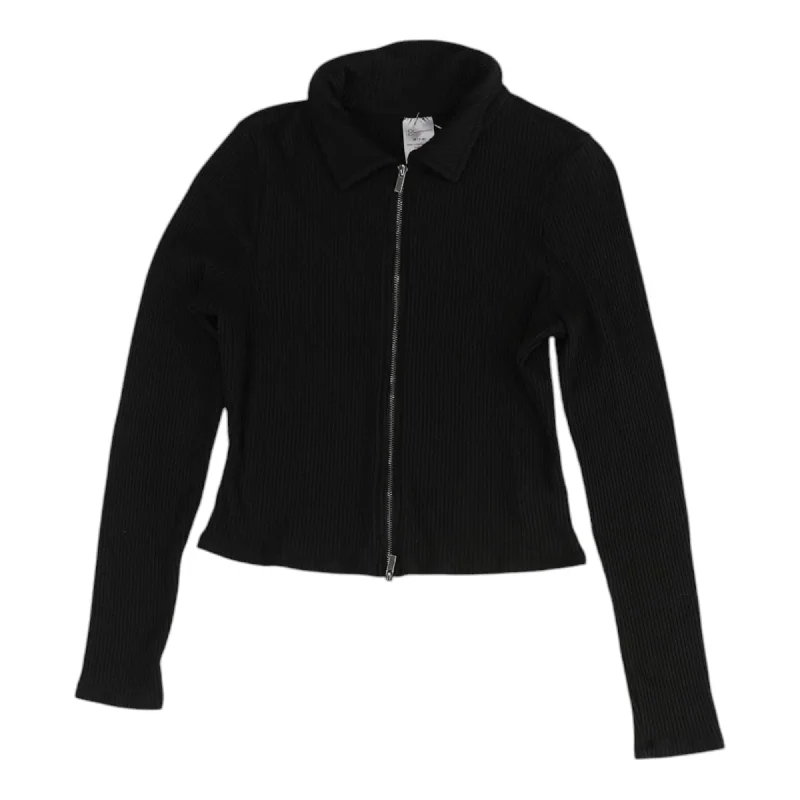 Black Solid Active Jacket