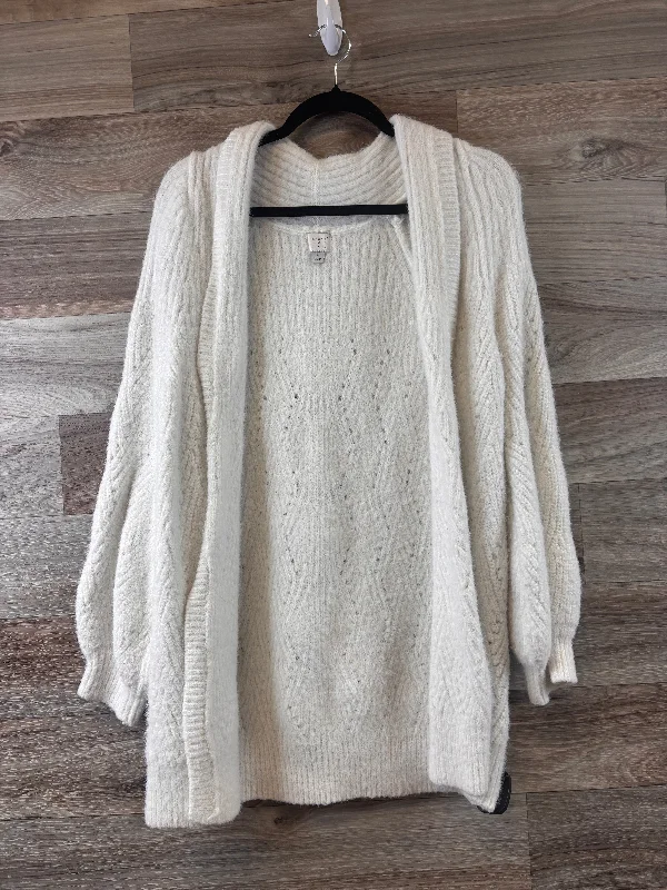 Sweater Cardigan By A New Day In White, Size: S