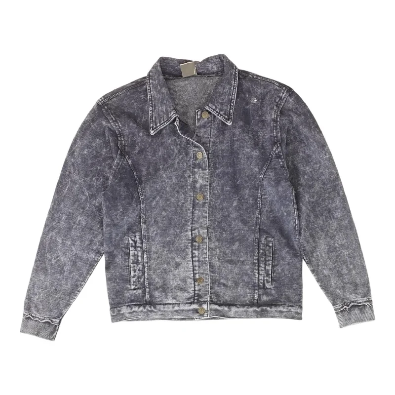 Navy Solid Denim Jacket