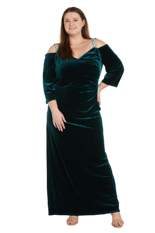 R&M Richards 1489W Plus Size Formal Evening Long Dress