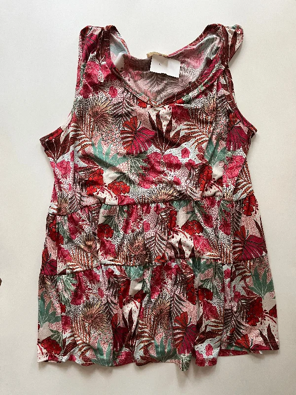 Blouse Sleeveless By Be Stage  In Floral, Size: 1x