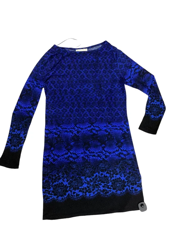 Dress Designer By Michael By Michael Kors In Black & Blue, Size: L