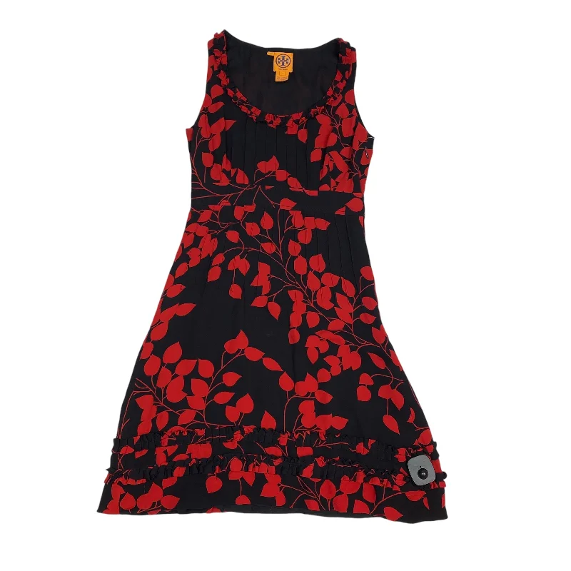 Dress Designer By Tory Burch In Black & Red, Size: Xs