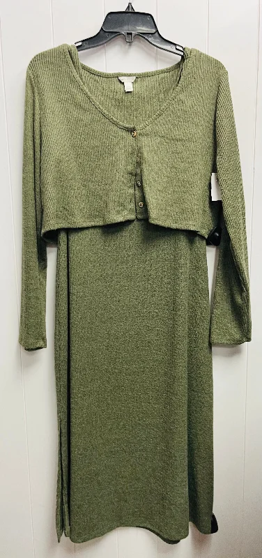 Dress Set 2pc By Cato In Green, Size: L