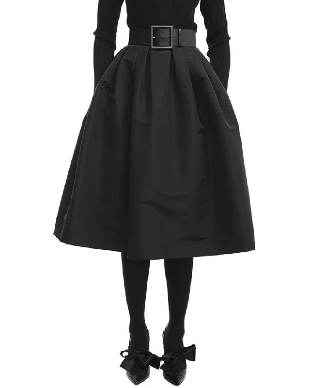 Carolina Herrera Full Silk Midi Skirt