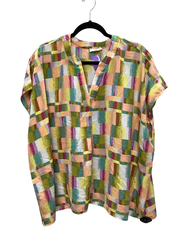 Multi-colored Top Short Sleeve Entro, Size M