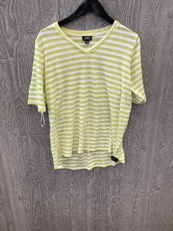 Striped Pattern Top Short Sleeve Jones New York, Size 1x