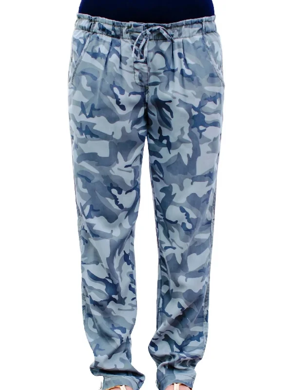 Liza Drawstring Pants In Camo