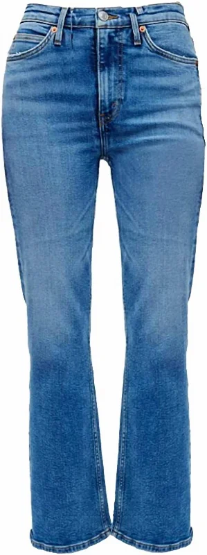 Women 90S Medium Wash Boot Cut Loose High Rise Jeans In Blue